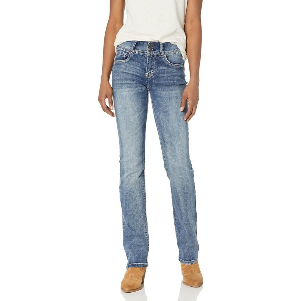 Women's Slim Bootcut Jeans Eco-Friendly Mid-Rise 15